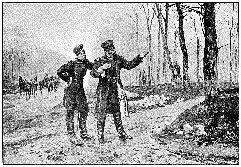 两名普鲁士军官授勋艾蒂安・普罗斯珀・伯尔尼・贝勒库- 19世纪